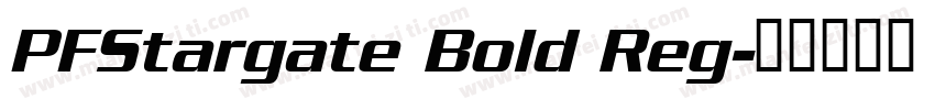 PFStargate Bold Reg字体转换